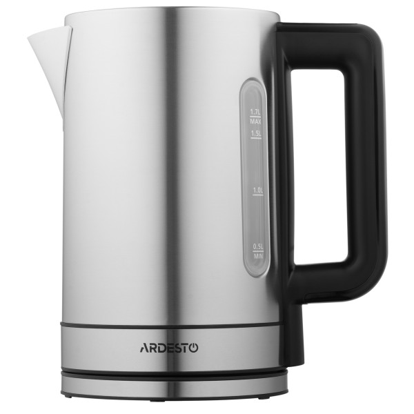 Електрочайник ARDESTO Steel Collection 1.7л, Strix, метал, сріблястий