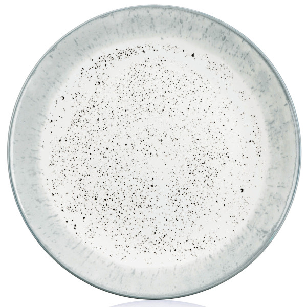 Тарілка обідня ARDESTO Siena, 27см, порцеляна, біло-сірий