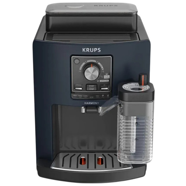 Кавомашина Krups Harmony Milk 1.7л, зерно, автомат.капучинатор, авторецептів - 5, синій