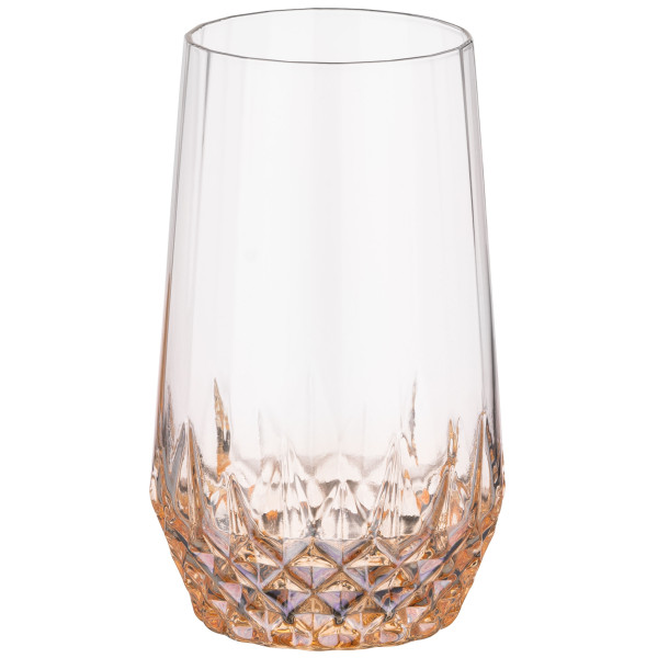 Набір склянок високих ARDESTO Black Mars Favola 460мл, 2шт, скло, прозоро-золотистий