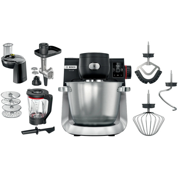 Кухонна машина Bosch 1600Вт, чаша-метал, корпус-метал/пластик, насадок-12, сірий