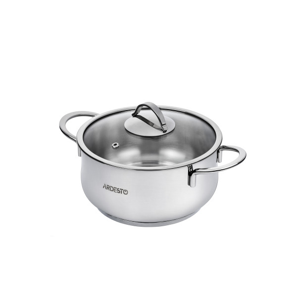 Каструля зі скляною кришкою ARDESTO Black Mars, 2.3л, нержавіюча сталь
