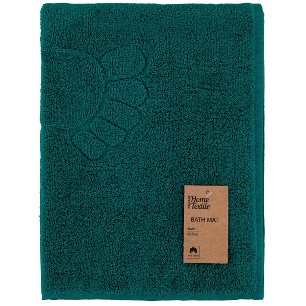 Килимок для ніг махровий ARDESTO Benefit 50х70см, 100% бавовна, зелений темний