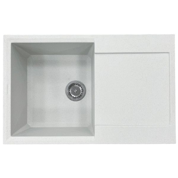 Мийка кухонна Adamant Horizon, штучний камінь, прямокут., з крилом, 780х495х230мм, чаша - 1, врізна, Old stone