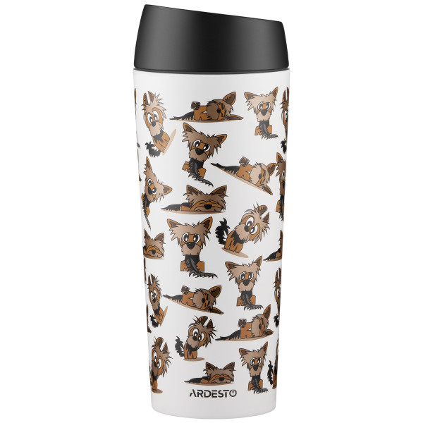 Термокухоль ARDESTO Coffee Time Yorkie 450мл, нержавіюча сталь, бежевий