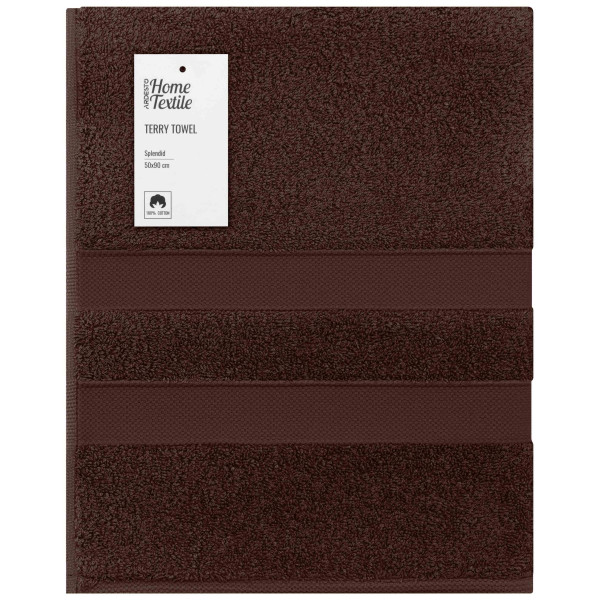 Рушник махровий ARDESTO Splendid 50х90см, 100% бавовна, коричневий