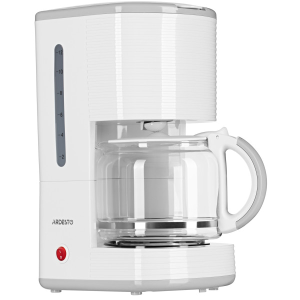 Кавоварка ARDESTO крапельна White stripes 1.5л, мелена, біло-сірий