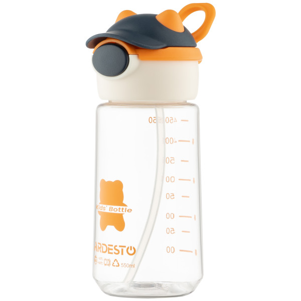 Пляшка для води ARDESTO Bear, 550мл, пластик, оранжевий