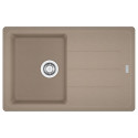 Мийка кухонна Franke Basis, фраграніт, прямокутник, з крилом, 780х500х200мм, чаша - 1, накладна, BFG 611-78, мигдаль