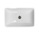 Раковина, умивальник Adamant LOWER, штучний камінь, прямокут., без отвору для змішувача та переливу, 560x360x100мм, накладний, білий
