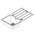 Мийка кухонна Grohe K500 прямокут., з крилом, 1000x500x200мм, врізна, нержавіюча сталь
