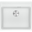 Мийка кухонна Franke Maris, фраграніт, прямокутник, без крила, 560х510х200мм, чаша - 1, врізна, MRG 610-52 TL, білий