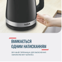 Електрочайник Tefal Delfini 1.5л, пластик, сріблясто-чорний