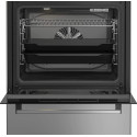 Плита Beko комбінована, 72л, 60x60см, дисплей, конвекція, чавун, чорний