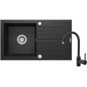 Набір для кухні Deante Zorba, гранітна мийка ZQZ_2113 + зміш. BEN_262M, графіт-хром