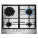Варильна поверхня Electrolux комбінована (3 газ + 1 електро), 60см, чавун, нерж