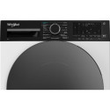Пральна машина Whirlpool фронтальна, 8кг, 1400, C, 55см, дисплей, пара, інвертор, люк чорний, білий