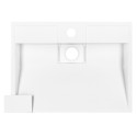 Раковина, умивальник ARDESTO Anna, штучний камінь, прямокут., з отвором для змішувача, без переливу, 500х380х110мм, накладний, білий