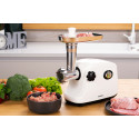 М'ясорубка ARDESTO, 1600Вт, 1.6кг/хв, 3 решітки, насадка для ковбас, кеббе, пластик, білий