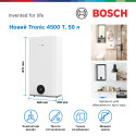 Водонагрівач електр. BOSCH плаский слім Tronic 4500, 50л, 1.5кВт, ун. монтаж, електр. кер-ння, B, білий