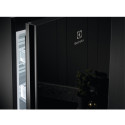 Холодильник Electrolux з нижн. мороз., 201x60х66, холод.відд.-244л, мороз.відд.-94л, 2дв., E, Combi, інв., диспл внутр., зона св-ті, чорний (скло)