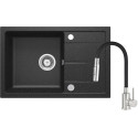 Набір для кухні Deante Leda, гранітна мийка ZRD_2113 + зміш. BOC_B740, графіт