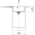 Мийка кухонна Franke Centro, фраграніт, прямокутник, з крилом, 780х500х200мм, чаша - 1, накладна, CNG 611-78 TL , онікс