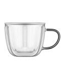Набір чашок з ручками і подвійними стінками ARDESTO 350мл, 2шт, боросилікатне скло, прозорий