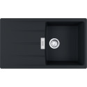 Мийка кухонна Franke Centro, фраграніт, прямокутник, з крилом, 860х500х200мм, чаша - 1, врізна, оборотна, CNG 611-86, чорний матовий