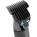 Тример Babyliss Super-X Metal Black Edition, для вусів та бороди, акум., насадок-2, кейс, підставка, сталь, чорно-сірий