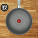 Сковорода ВОК Tefal Halo EUCALYPTUS, 26см, алюміній, бакеліт, сірий