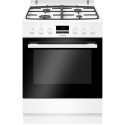 Плита Hansa комбінована, 60х60см, 65л, чавун, газ контр., дисплей, конвекція, білий