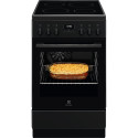 Плита Electrolux електрична склокерамічна, 57л, 50x60см, дисплей, конвекція, чорний матовий