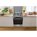 Плита Gorenje комбінована, 71л, 60x60см, дисплей, чавун,з кришкою, програматор IconLed,нерж