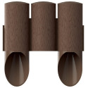 Газонна огорожа Cellfast 3 MAXI, 10 секцій по 21см, 2.1м, коричневий
