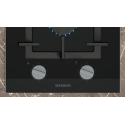 Варильна поверхня Siemens газова на склі, 30см, Доміно, чорний