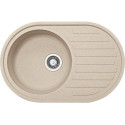 Мийка кухонна Franke Ronda, фраграніт, овал, з крилом, 770х500х200мм, чаша - 1, накладна, ROG 611, бежевий