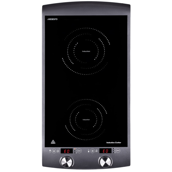 Плитка настільна ARDESTO індукційна, конфорок - 2 на 1.3кВт + 1.6кВт вертик., керування - сенсорне, таймер, чорний