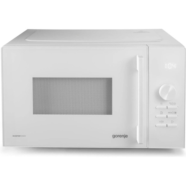 Мікрохвильова піч Gorenje, 23л, електр. керув., 800Вт, дисплей, 20 програм, інвертор, білий