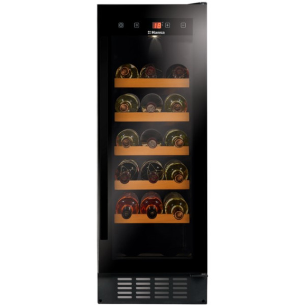 Холодильник Hansa для вина, 82x29.5х61.5, холод.відд.-63л, зон - 1, бут-20, ST, дисплей, чорний