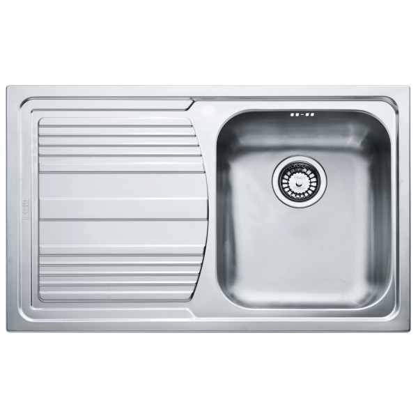Кухонна мийка Franke Logica Line, нержав. сталь полірована, прямок. з крилом,790х500х195 мм, чаша- 1накладна, LLX 611-79, хром