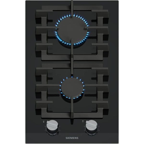 Варильна поверхня Siemens газова на склі, 30см, Доміно, чорний