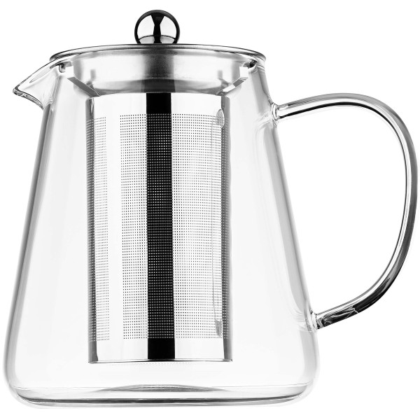 Заварник ARDESTO Gemini Milano 950мл, боросилікатне скло, нержавіюча сталь, прозорий