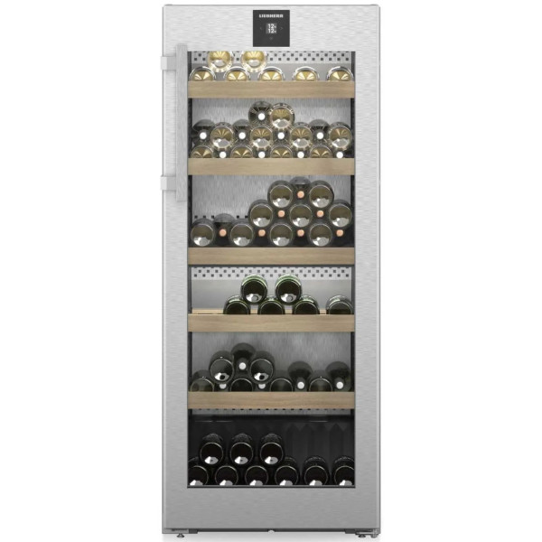 Холодильник Liebherr для вина, 145.4x59.7х67.5, полок - 6, зон - 2, бут-107, ST, дисплей, сірий