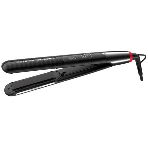 Випрямляч Rowenta x Karl Lagerfeld K/Pro Stylist Straightener, темп.режимів-8, 140-210С, дисплей, іонізація, кераміка, чорний