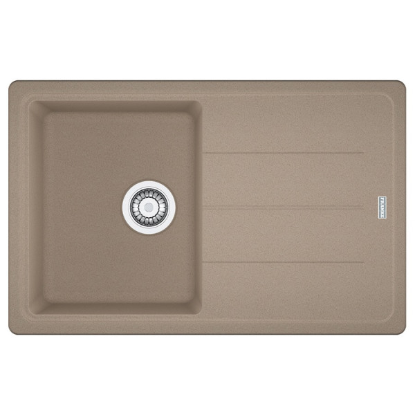 Мийка кухонна Franke Basis, фраграніт, прямокутник, з крилом, 780х500х200мм, чаша - 1, накладна, BFG 611-78, мигдаль