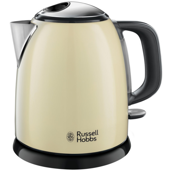 Електрочайник Russell Hobbs Colours Plus Mini 1л, метал, бежево-чорний