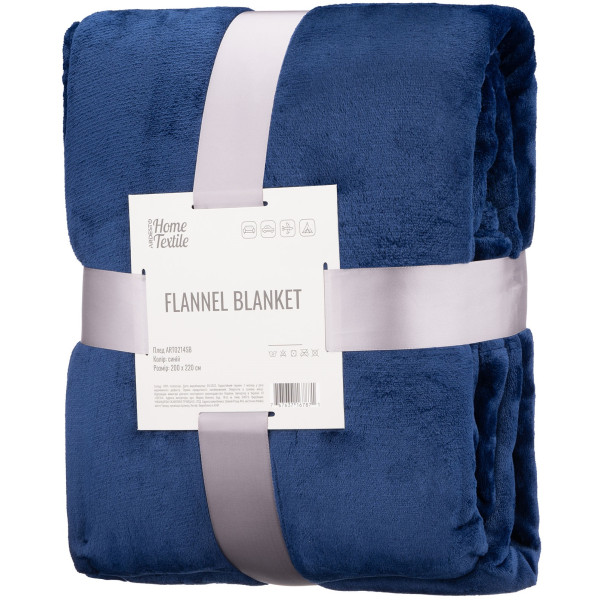 Плед ARDESTO Flannel, 200x220см, 100% поліестер, синій