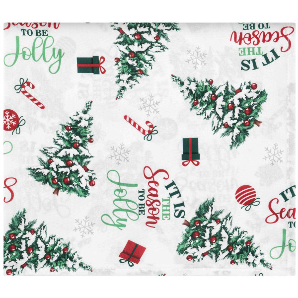 Скатертина ARDESTO Christmas Tree 140х180см, 100% поліестер, зелений