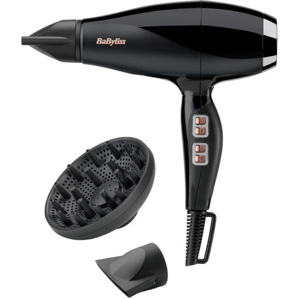Фен Babyliss Air Power Pro, 2300Вт, 3 режими, дифузор, іоніз-я, хол. обдув, кераміка, чорний